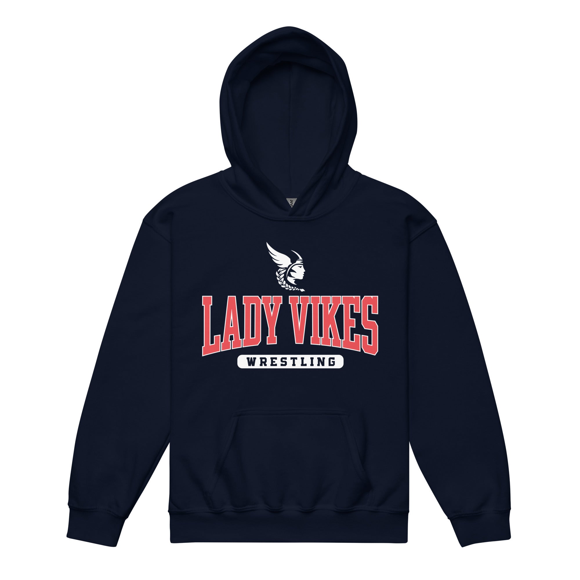 Lady Vikes Wrestling Youth Heavy Blend Hooded Sweatshirt