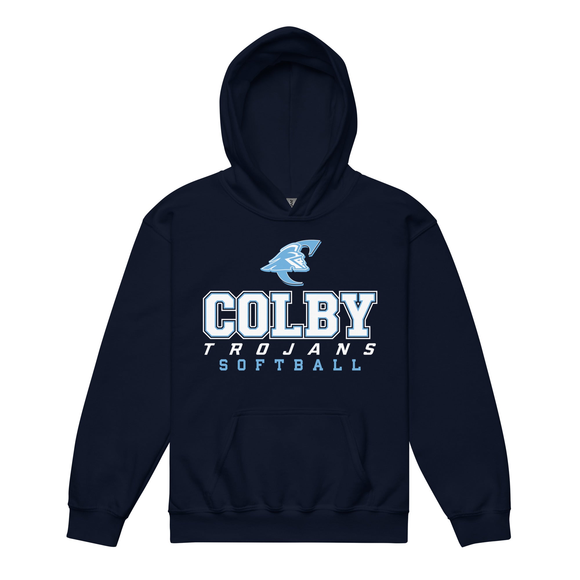 Colby Community College Softball Youth Heavy Blend Hooded Sweatshirt