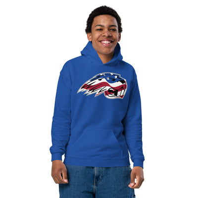 Pratt Community College USA Beaver Youth Heavy Blend Hooded Sweatshirt