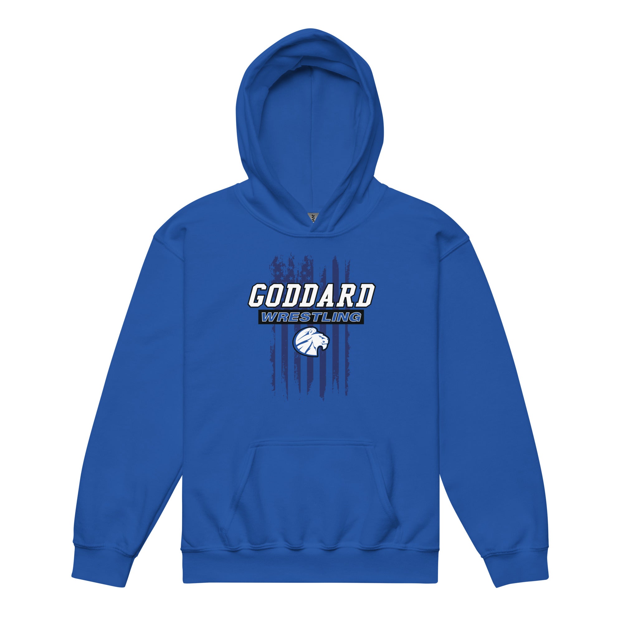 Goddard Wrestling Flag Youth heavy blend hoodie