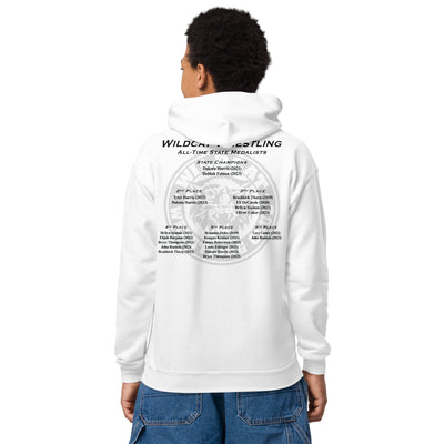 Wildcat Wrestling Club (Louisburg) - With Back Design - Youth Heavy Blend Hooded Sweatshirt