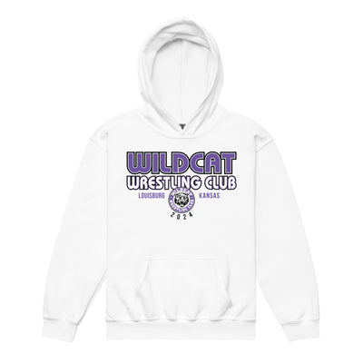 Wildcat Wrestling Club (Louisburg) - With Back Design - Youth Heavy Blend Hooded Sweatshirt