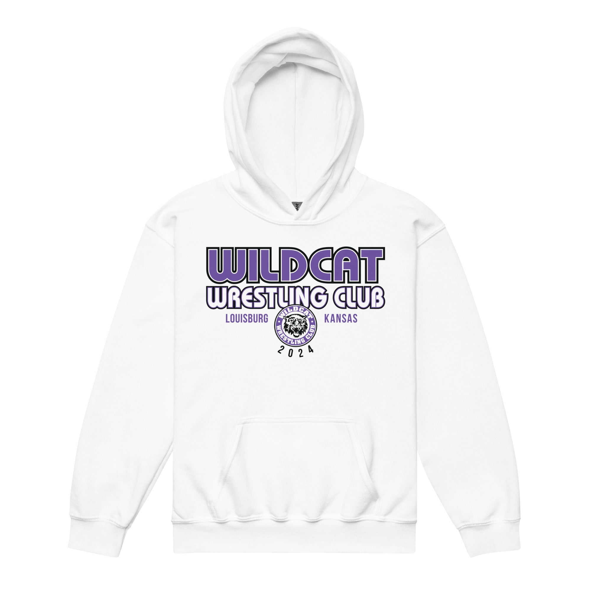 Wildcat Wrestling Club (Louisburg) - Front Design Only - Youth heavy blend hoodie