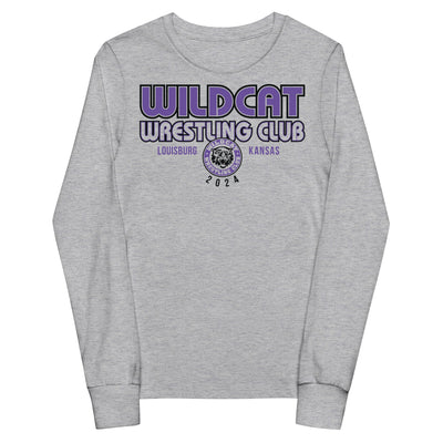 Wildcat Wrestling Club (Louisburg) - With Back Design - Youth Long Sleeve Tee