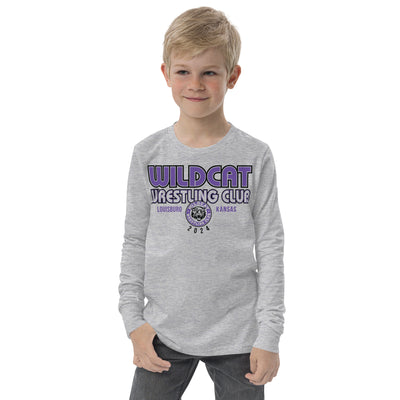 Wildcat Wrestling Club (Louisburg) - With Back Design - Youth Long Sleeve Tee