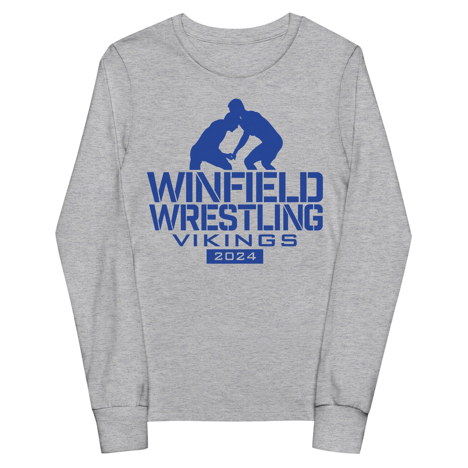 Winfield Wrestling Vikings 2024 Youth long sleeve tee