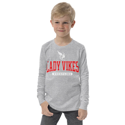 Lady Vikes Wrestling Youth Long Sleeve Tee