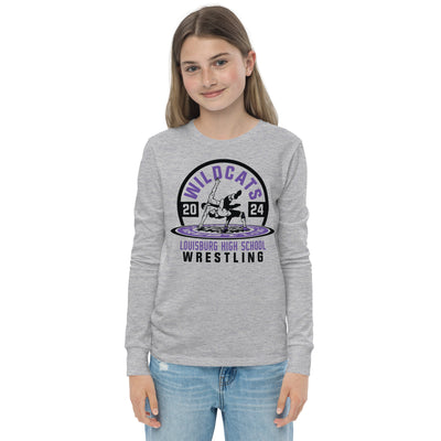 Wildcat Wrestling (Front Only) 2024 Youth long sleeve tee