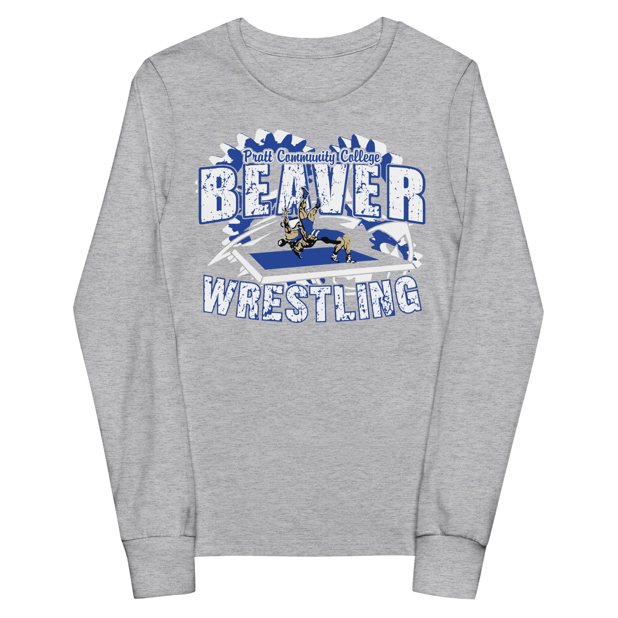 Pratt Community College Wrestling Gears Youth long sleeve tee