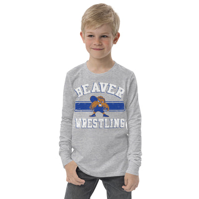 Pratt Community College Beaver Wrestling Classic Youth Long Sleeve Tee