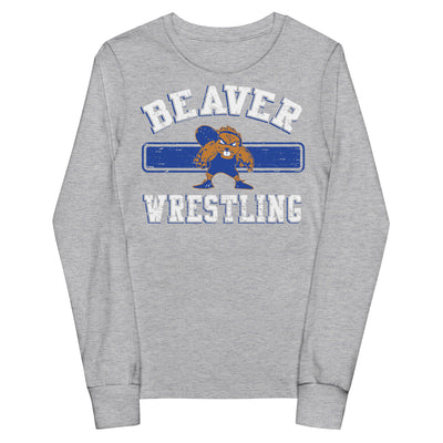 Pratt Community College Beaver Wrestling Classic Youth Long Sleeve Tee