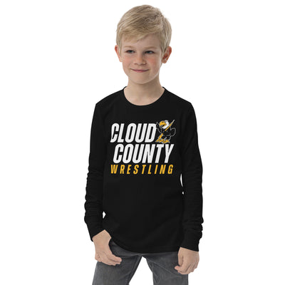 Cloud County CC Wrestling Youth Long Sleeve Tee