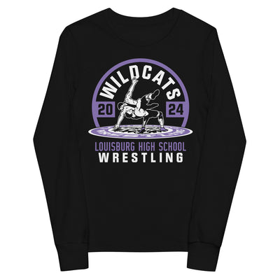 Wildcat Wrestling All-Time State Medalists 2024 Youth long sleeve tee