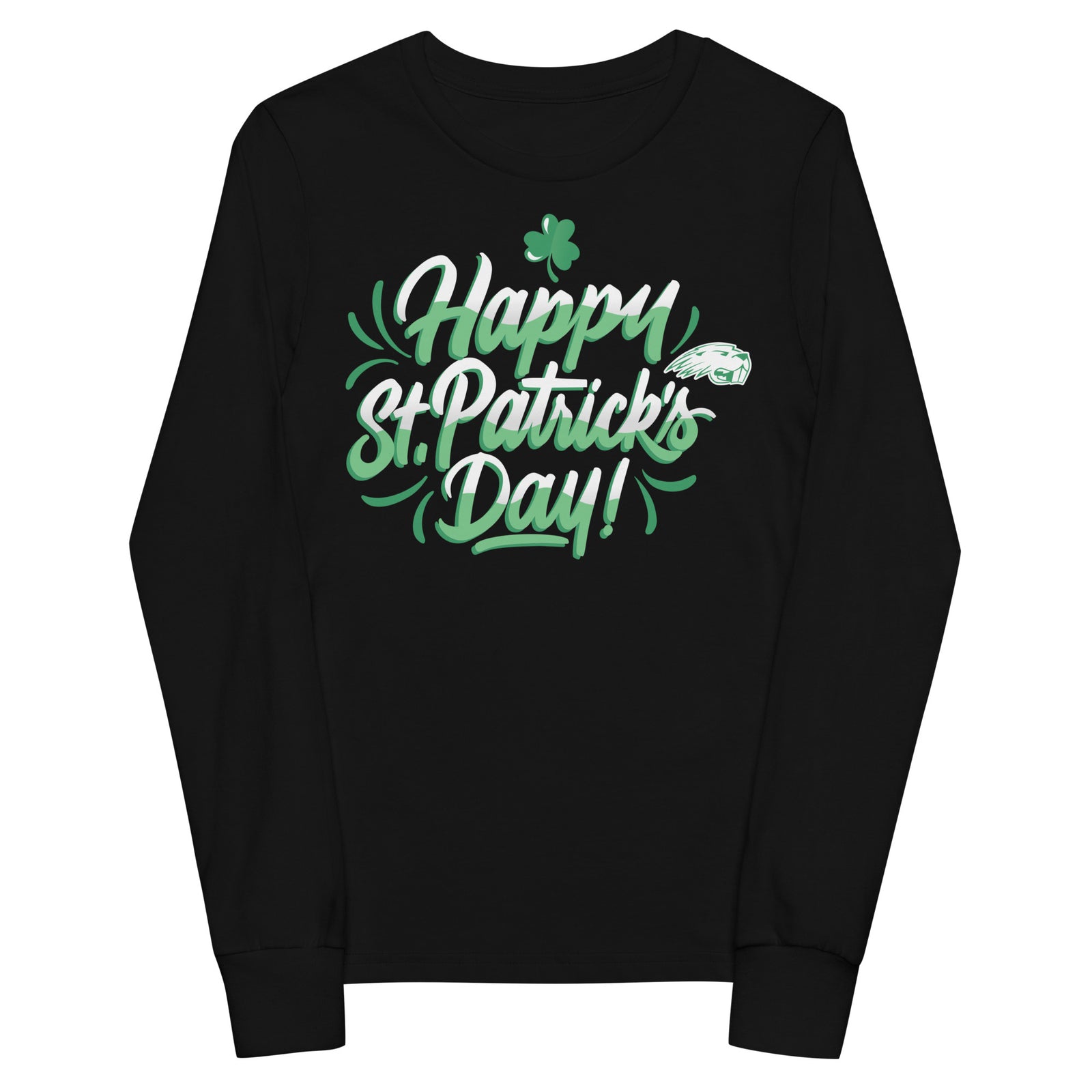 Pratt Community College Happy St. Patrick's Day Youth Long Sleeve Tee