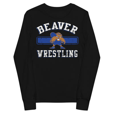 Pratt Community College Beaver Wrestling Classic Youth Long Sleeve Tee