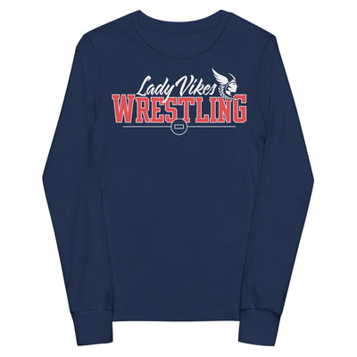 Lady Vikes Wrestling Youth Long Sleeve Tee