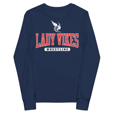 Lady Vikes Wrestling Youth Long Sleeve Tee