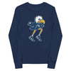 Olathe North XC Old School Mascot Youth long sleeve tee