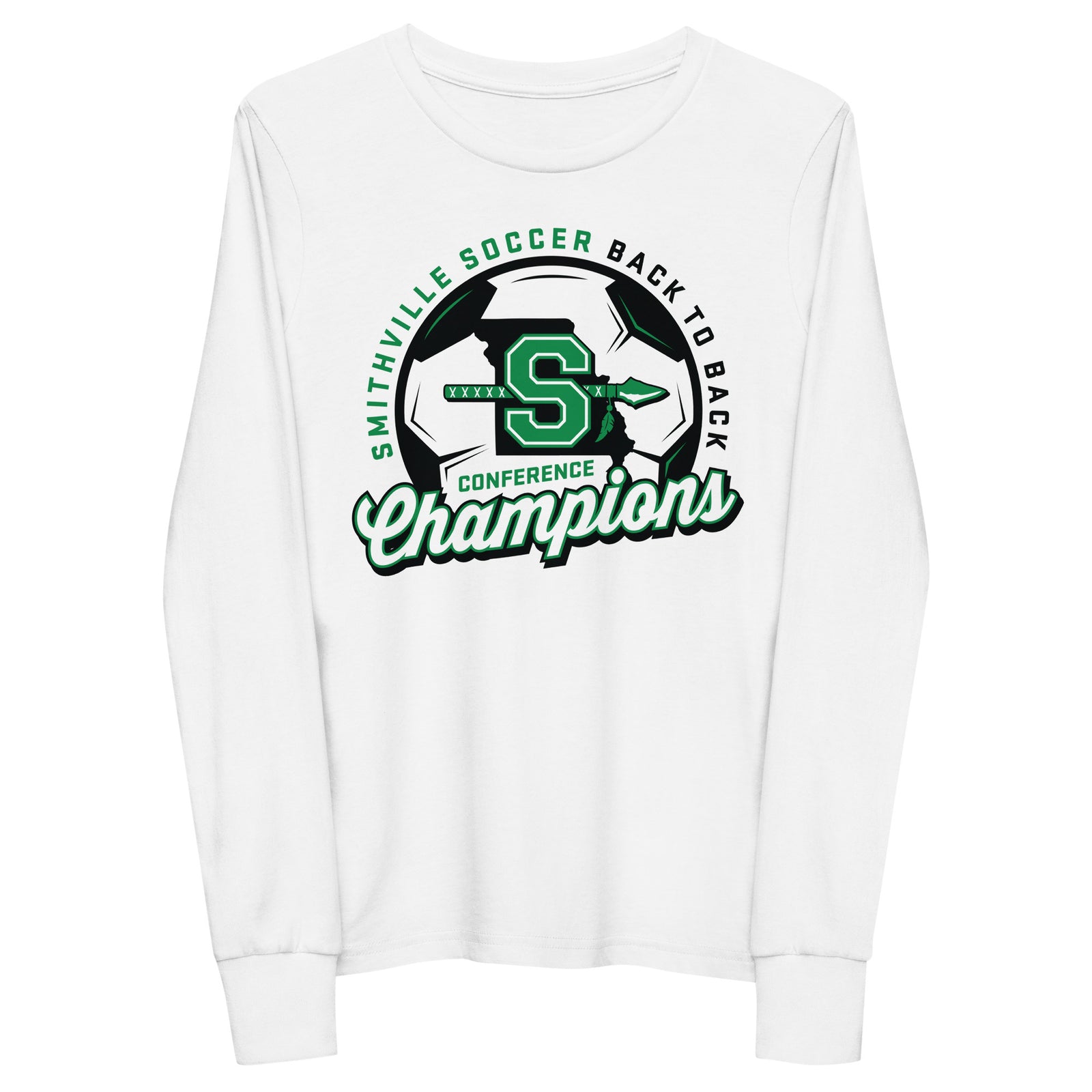 Smithville Soccer Back2Back Conference Champs Youth long sleeve tee