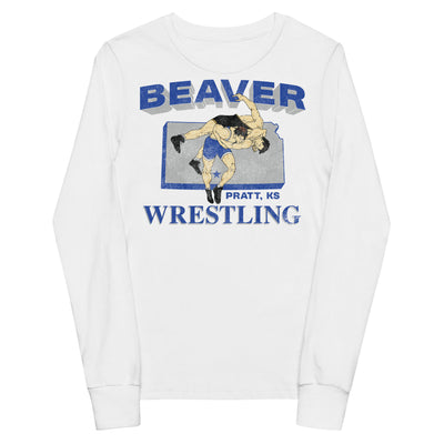 Pratt Community College Beaver Wrestling KS Youth Long Sleeve Tee