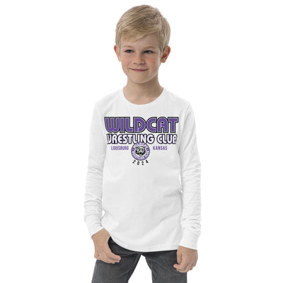 Wildcat Wrestling Club (Louisburg) - With Back Design - Youth Long Sleeve Tee