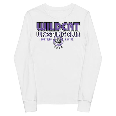 Wildcat Wrestling Club (Louisburg) - With Back Design - Youth Long Sleeve Tee