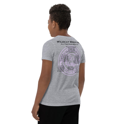 Wildcat Wrestling All-Time State Medalists 2024 Youth Short Sleeve T-Shirt