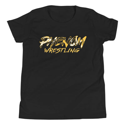Youth Phenom Wrestling (Front + Back) Short Sleeve T-Shirt