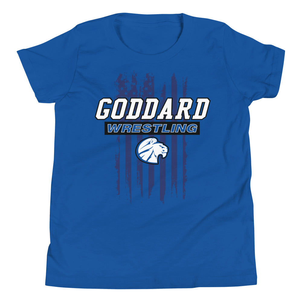 Goddard Wrestling Flag Youth Short Sleeve T-Shirt