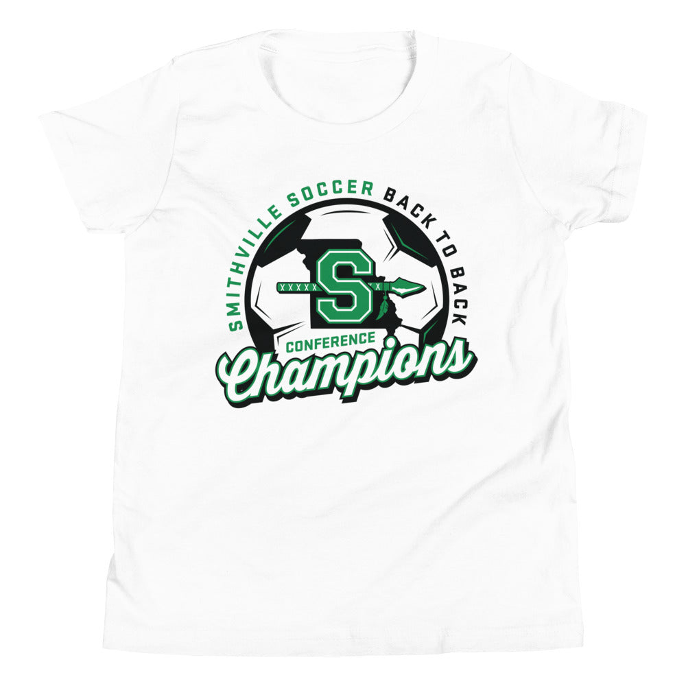 Smithville Soccer Back2Back Conference Champs Youth Short Sleeve T-Shirt