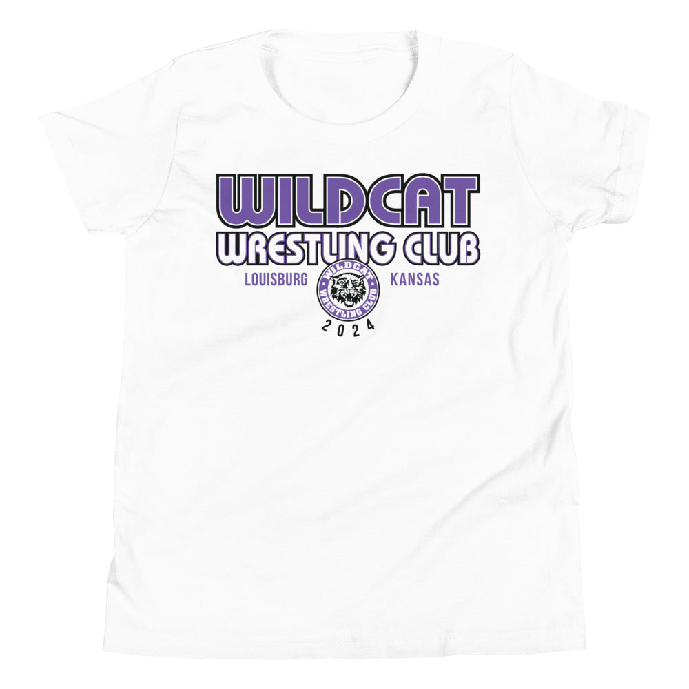 Wildcat Wrestling Club (Louisburg) - Front Design Only - Youth Short Sleeve T-Shirt