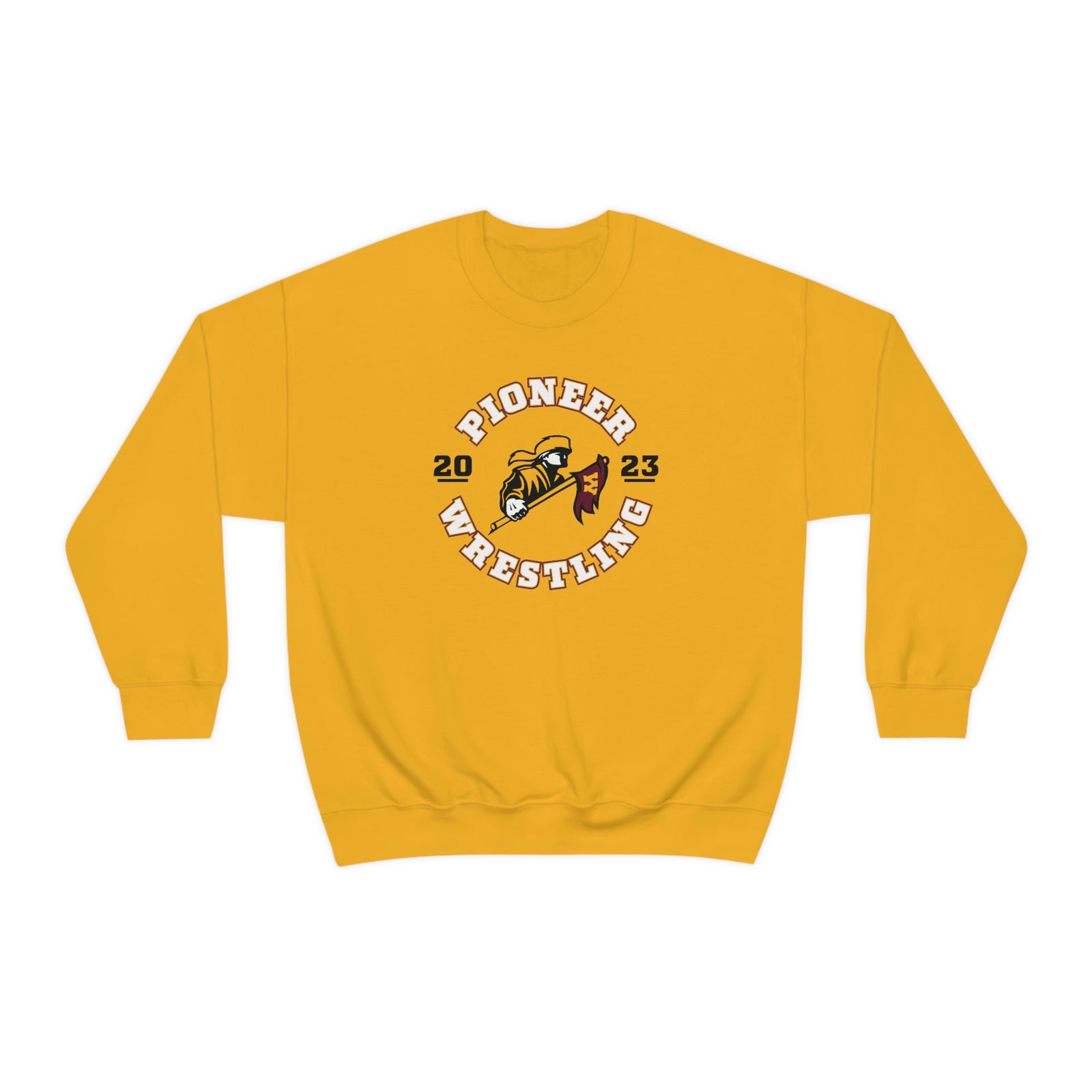 Wichita West High School Wrestling (Front + Back) Unisex Heavy Blend™ Crewneck Sweatshirt