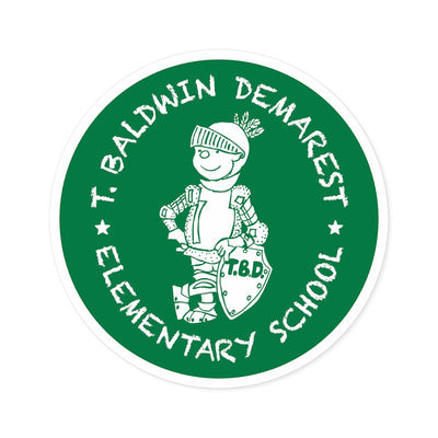 T. Baldwin Demarest Elementary School Round Stickers, Indoor\Outdoor