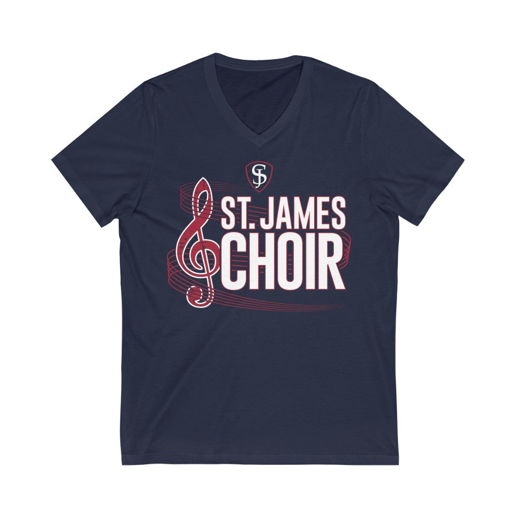 SJA Choir Unisex Jersey Short Sleeve V-Neck Tee