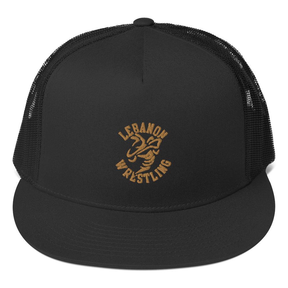 Lebanon Jackets Wrestling 5 Panel Trucker Cap