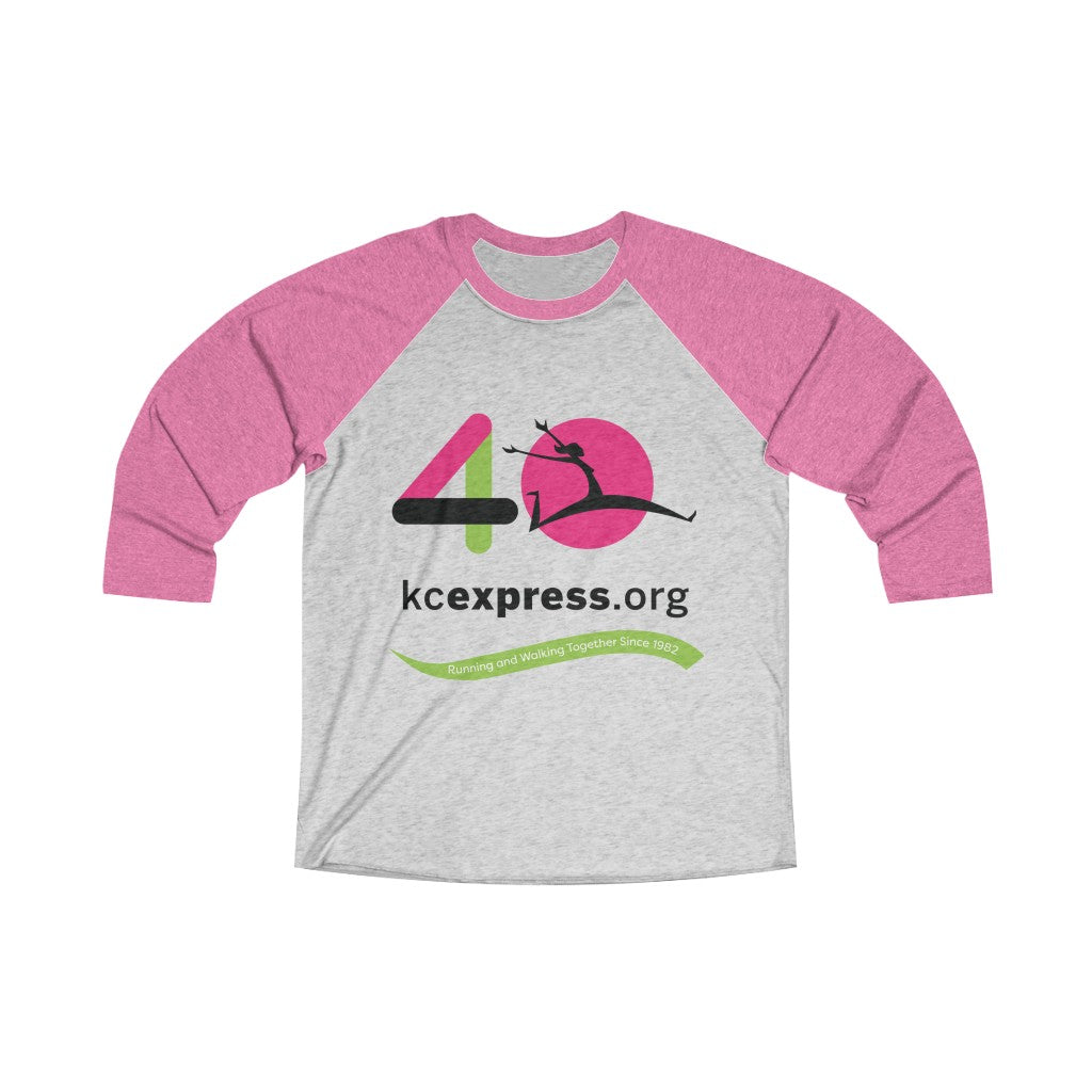 KC Express Unisex Tri-Blend 3\4 Raglan Tee