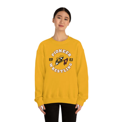 Wichita West High School Wrestling (Front + Back) Unisex Heavy Blend™ Crewneck Sweatshirt