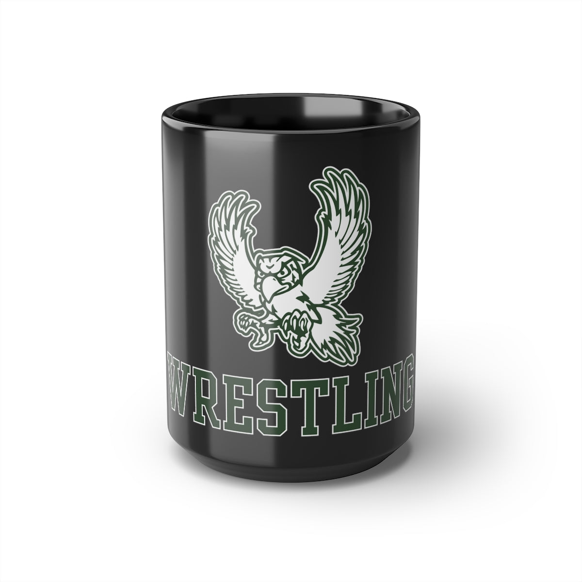 Lawrence Free State Wrestling Black Glossy Mug - 15oz
