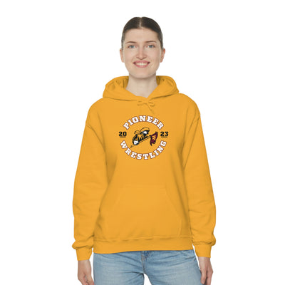 Wichita West High School Wrestling (Front + Back) Unisex Heavy Blend™ Hooded Sweatshirt