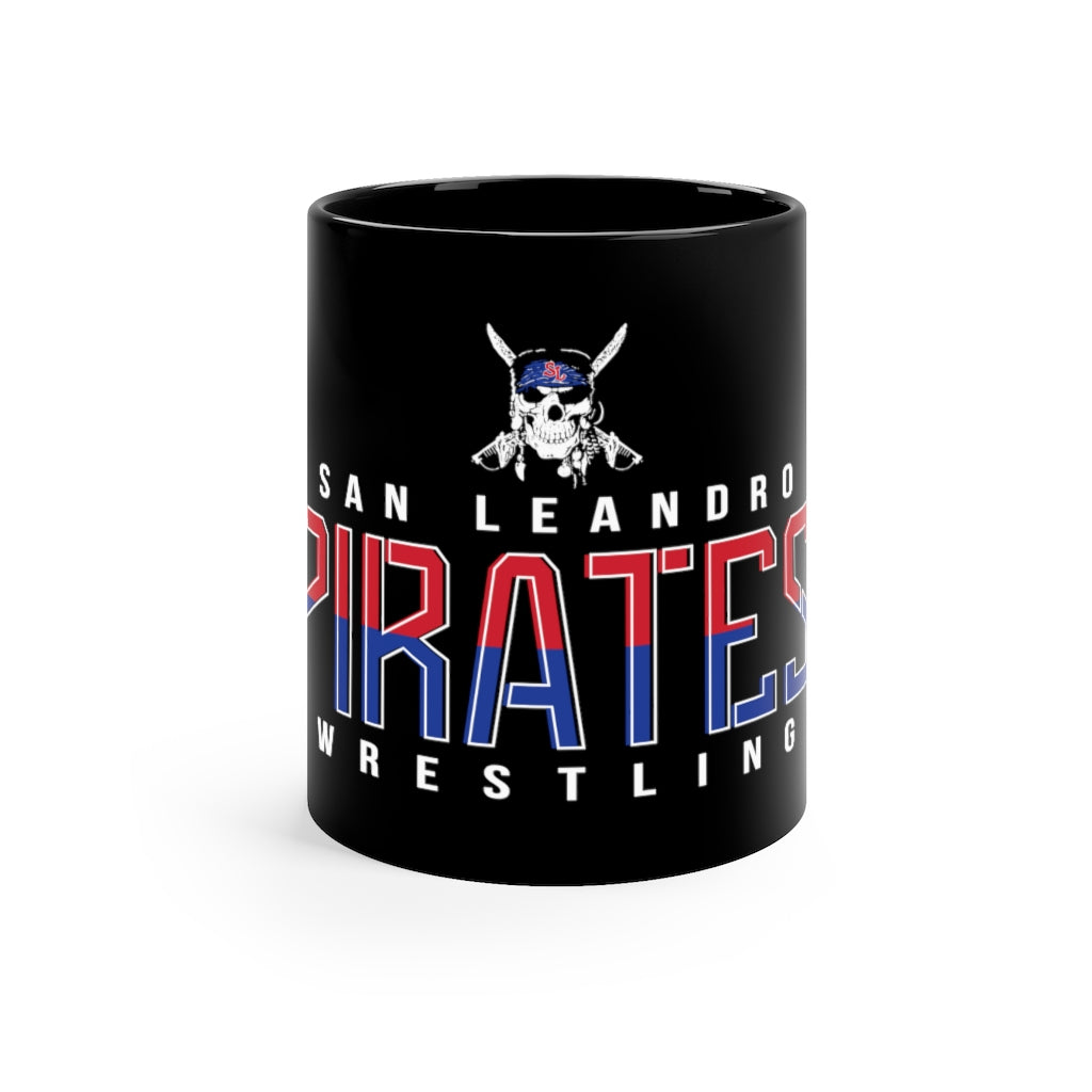 San Leandro Pirates Black Coffee Mug, 11oz