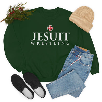 Strake Jesuit Wrestling Forest Unisex Heavy Blend™ Crewneck Sweatshirt