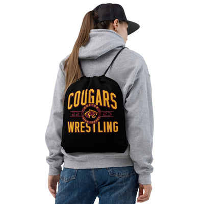 Oakton Wrestling All-Over Print Drawstring Bag