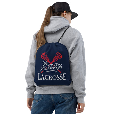 Stags Lacrosse Royal All-Over Print Drawstring Bag