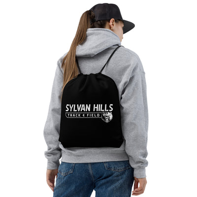 Sylvan Hills Track and Field All-Over Print Drawstring Bag