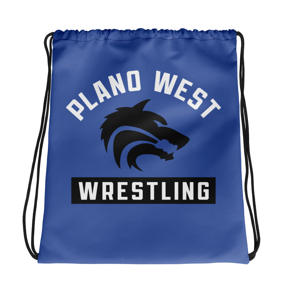 Plano West Wrestling Drawstring Bag
