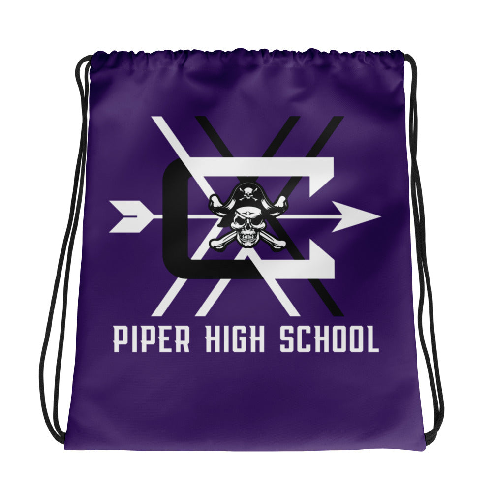 Piper High School Pirates XC Drawstring bag