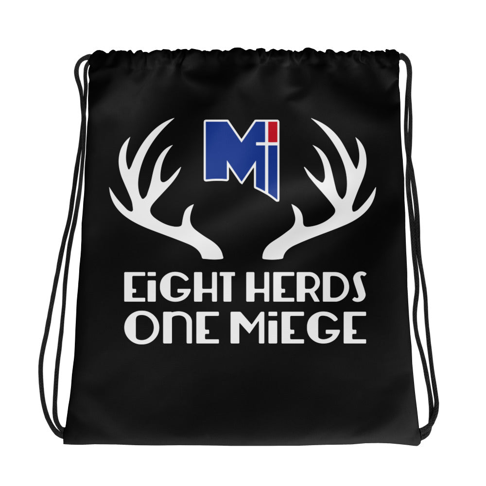 Eight Herds One Miege Drawstring bag