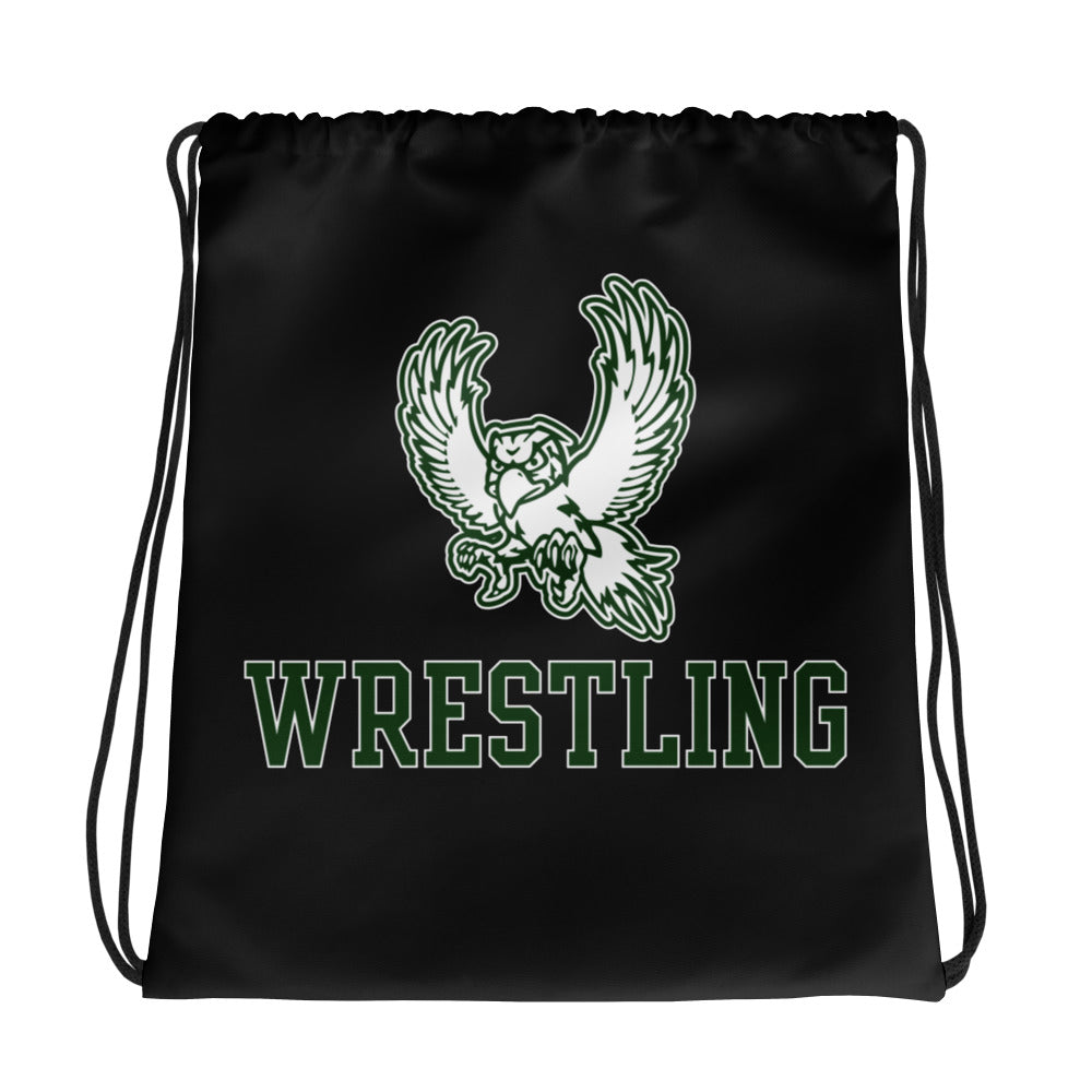 Lawrence Free State Wrestling All-Over Print Drawstring Bag