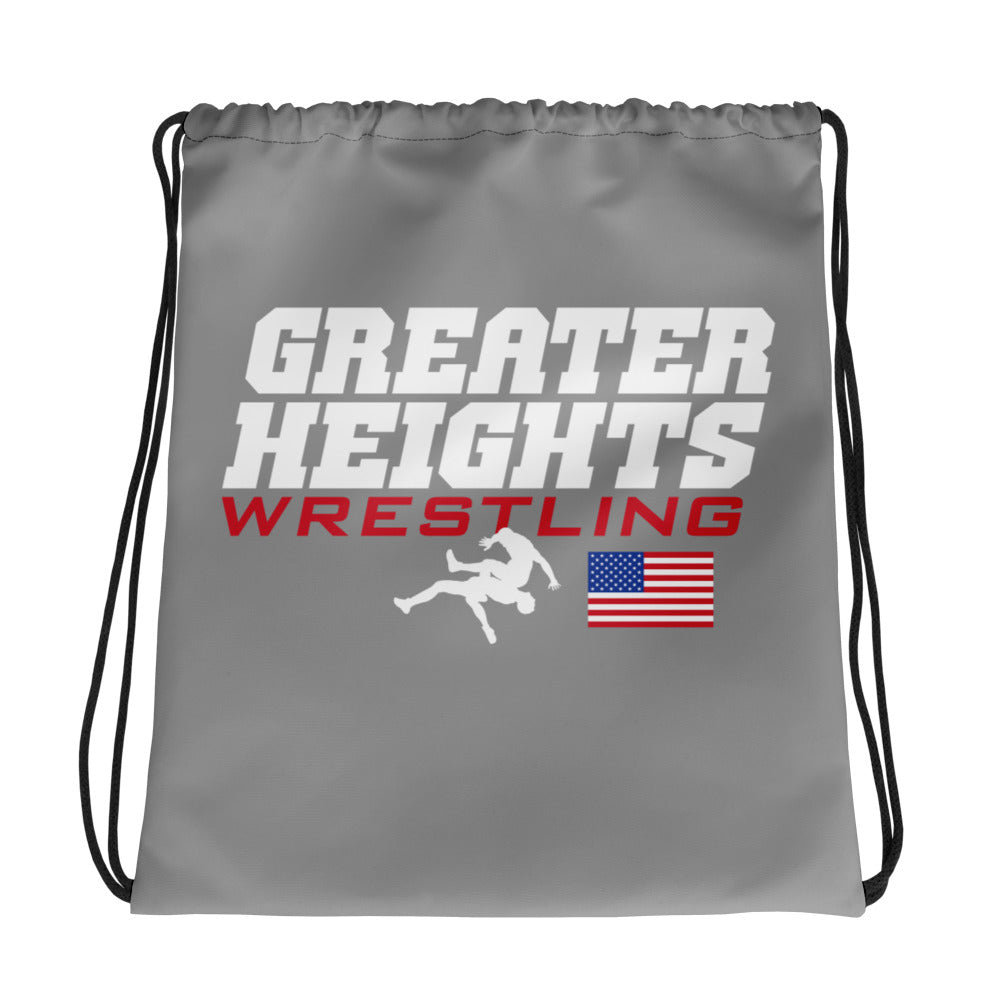 Greater Heights Wrestling 2 Drawstring bag