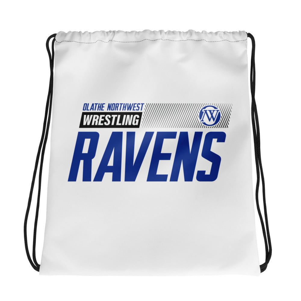 Olathe Northwest Wrestling All-Over Print Drawstring Bag